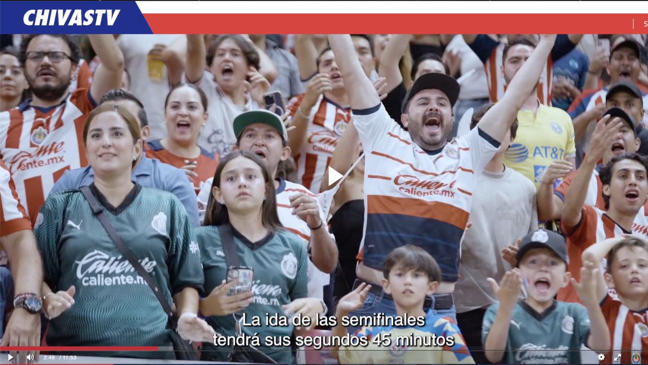 Pantallazo del canal CHIVASTV.