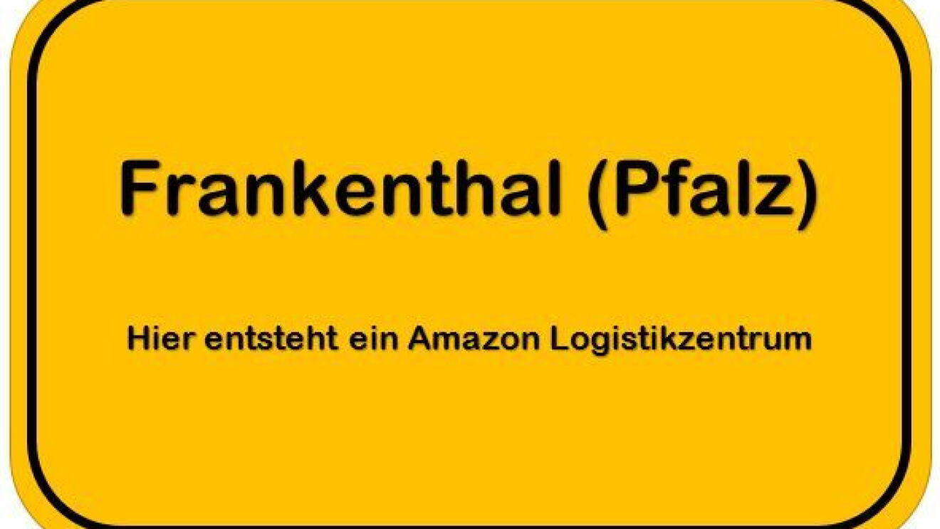 Ein Ortsschild mit der Aufschrift "Frankenthal"