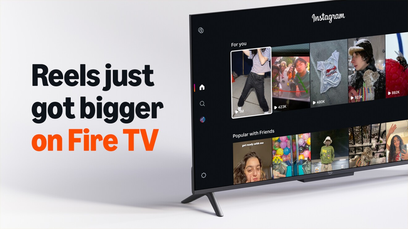 Instagram Reels feature expanded on Fire TV, showcasing larger video feed