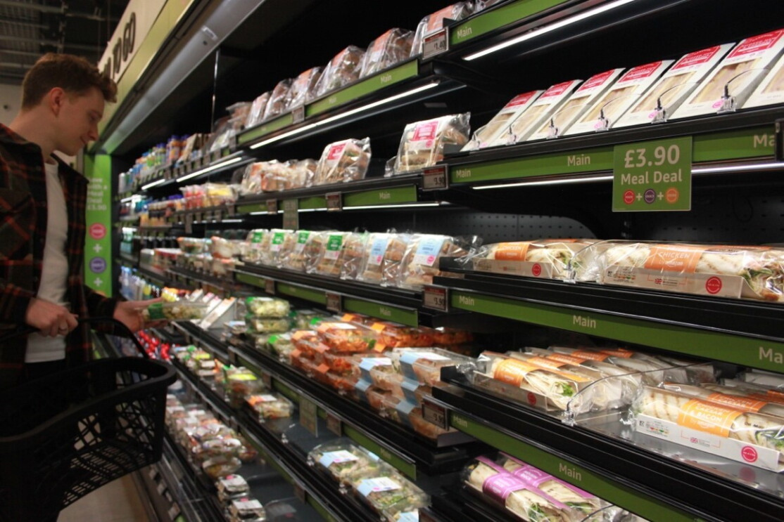 A picture of Tom browsing the Meal Deal section