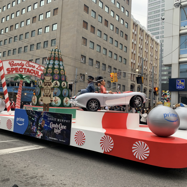 Prime Video Parade Float - Candy Cane Lane