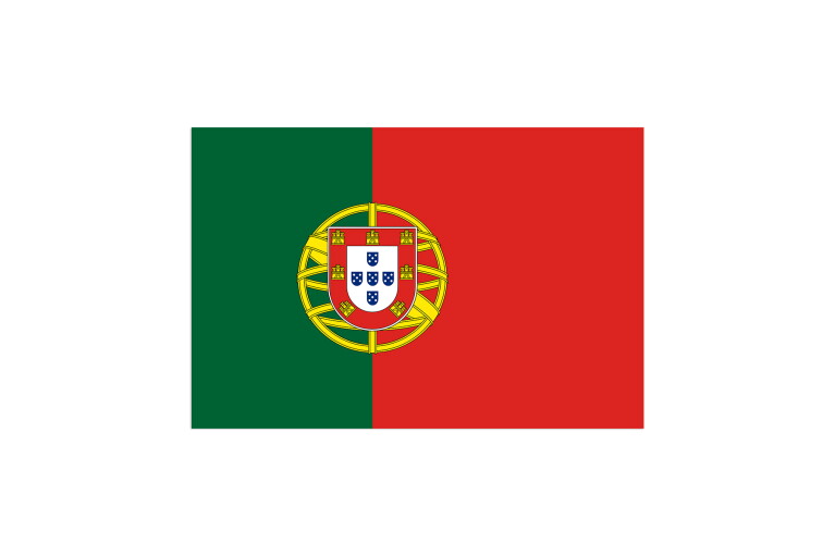 Country flag for Portugal on white background