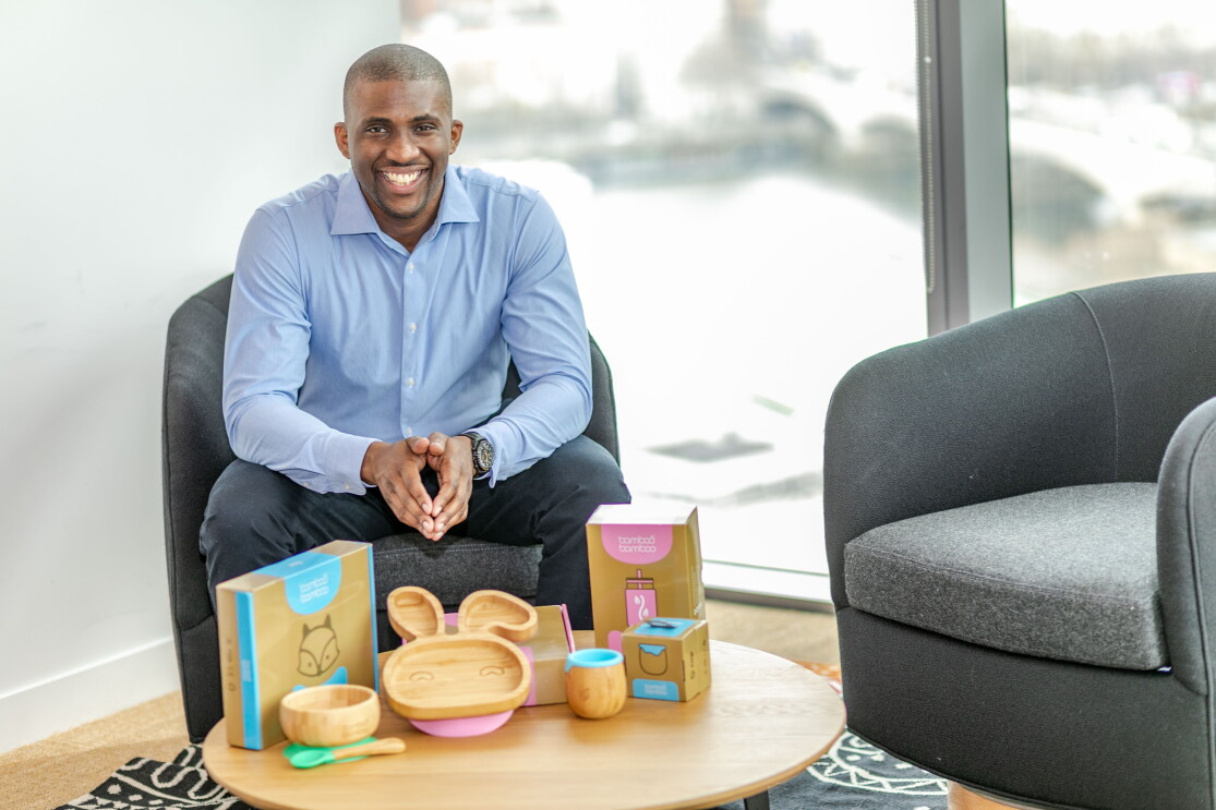 Joel Parkes with Bamboo Bamboo products
