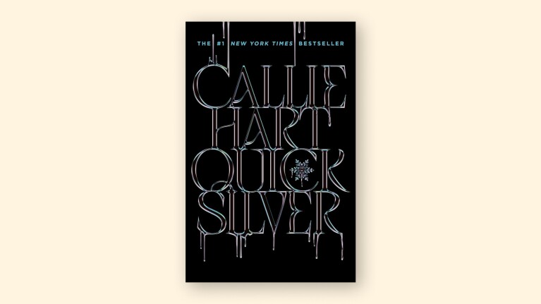 Dark cover of Calie Hart's Quicksilver with silver dripping letters