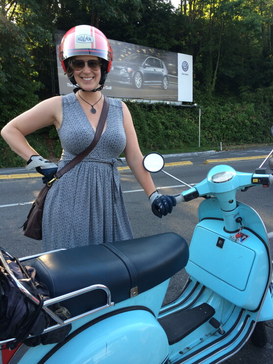 Kate Koehn with her scooter 
