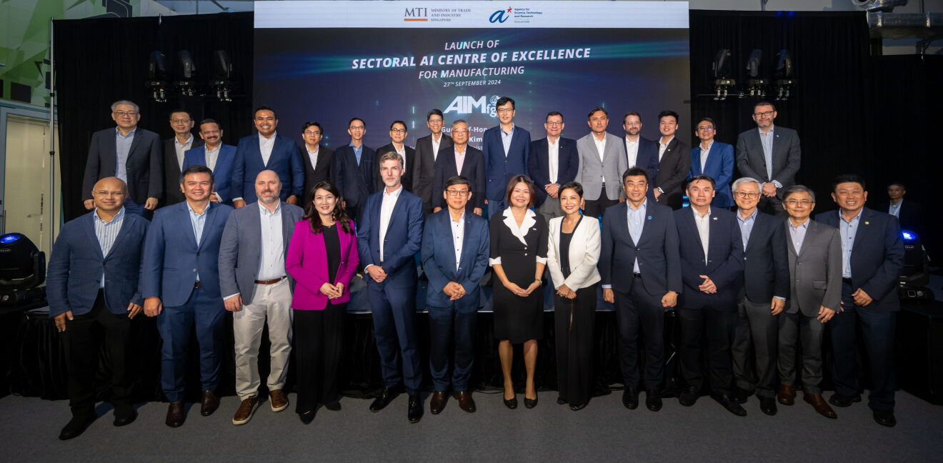 The launch of the Sectoral AI Centre of Excellence for Manufacturing under MTI & A*STAR