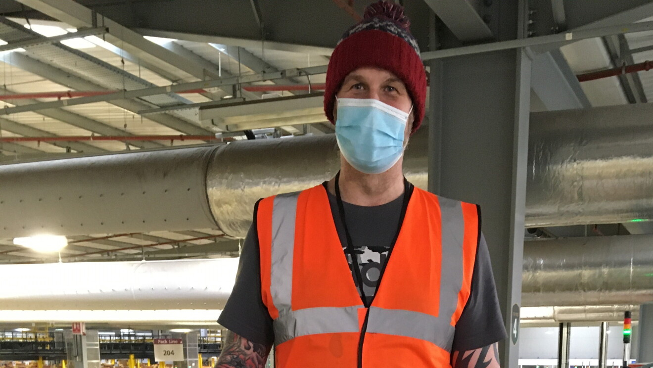 EDI4 - Stuart Sked, FC Associate standing in a fulfilment centre.