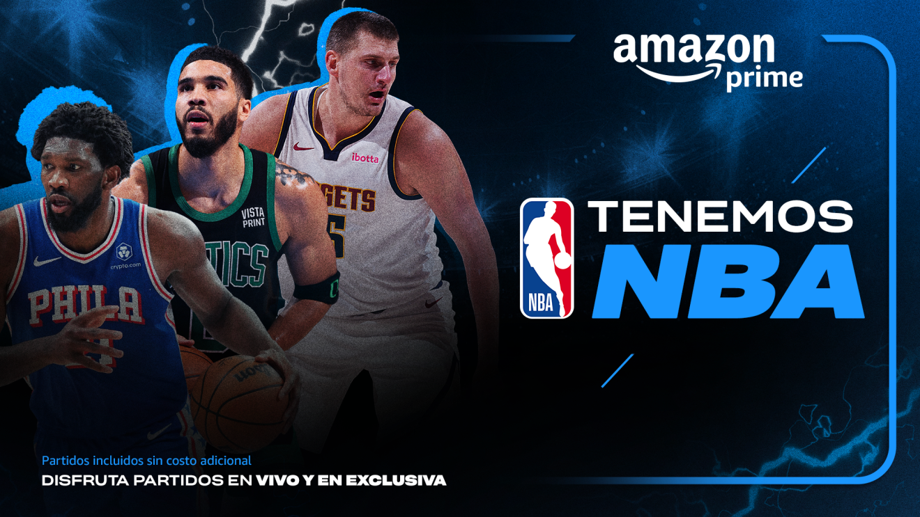 Cartel de Amazon Prime NBA. 