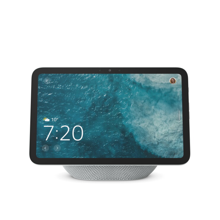 Image of an Echo Show 8 with the screen turned on