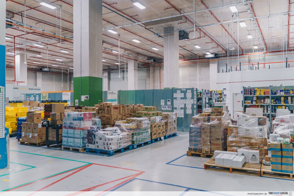 Inbound packages at the fulfillment centre in Singapore