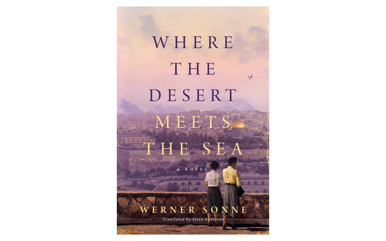 The cover art for the book "Where the desert meets the sea"