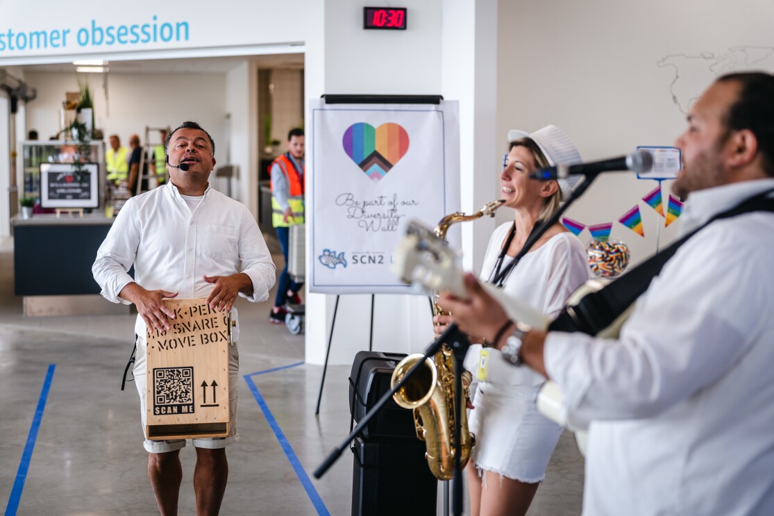 Starttag bei Amazon in Kaiserslautern.