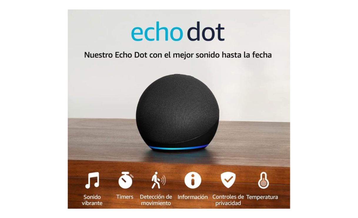 Foto de un Amazon Echo Dot