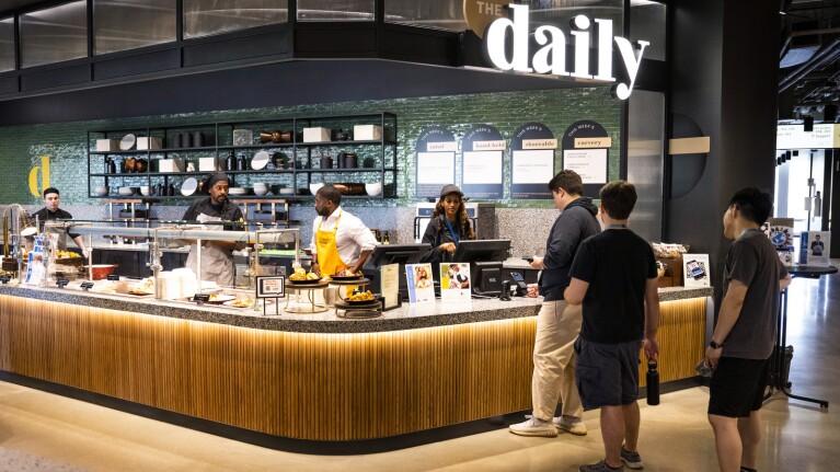 An image from inside Amazon's second headquarters in Arlington, Virginia