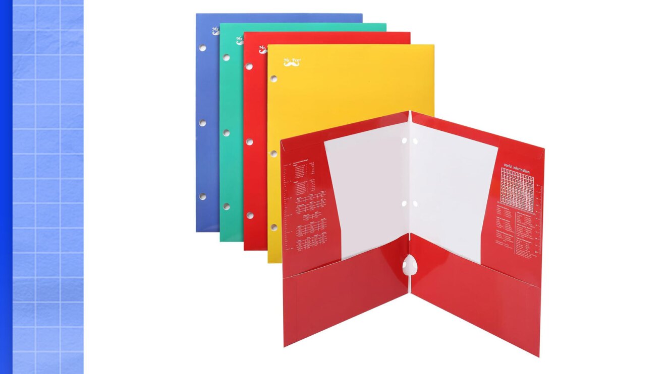 Image of multi-colored folders.