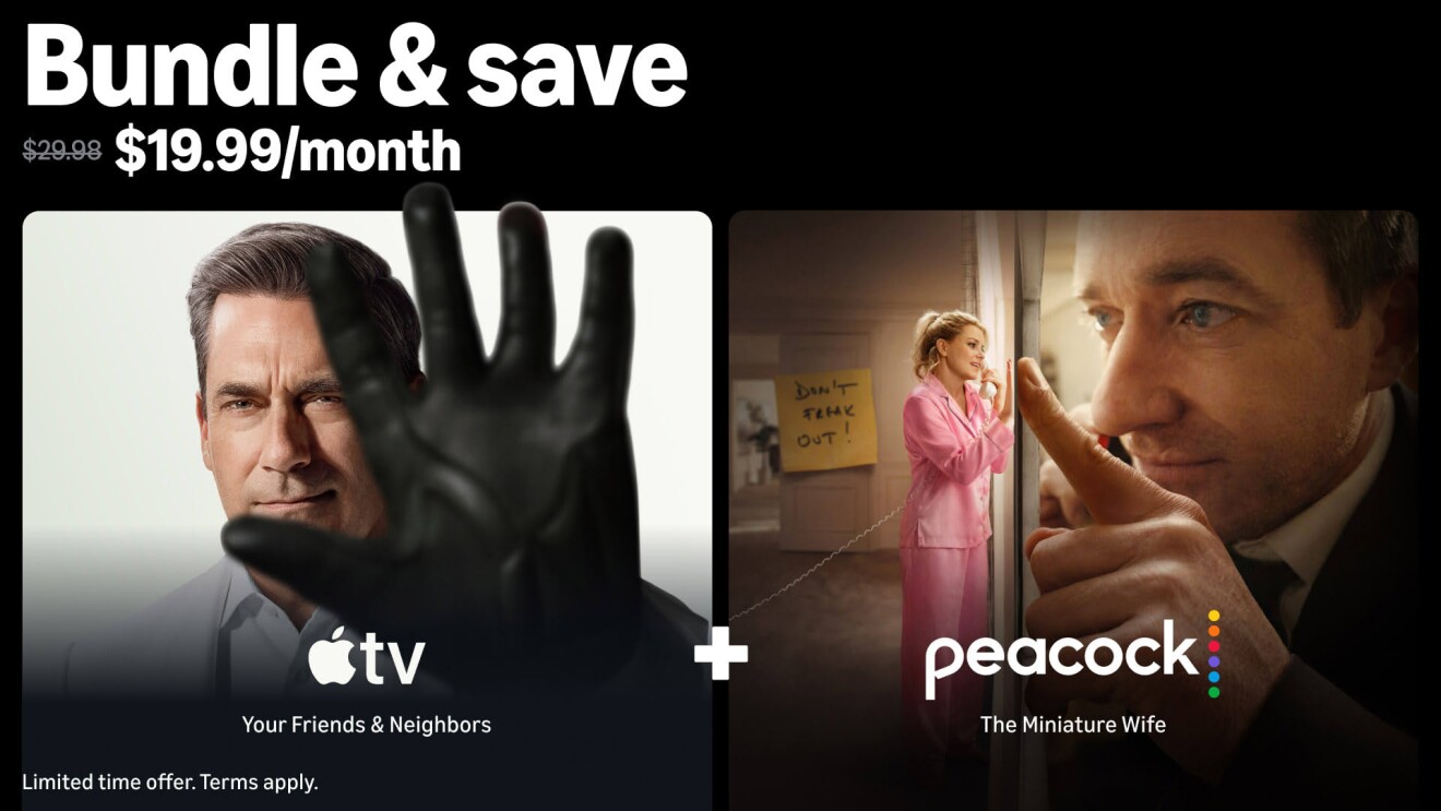 Apple TV and Peacock Premium Plus streaming bundle now available on Prime Video in the US for $19.99 per month