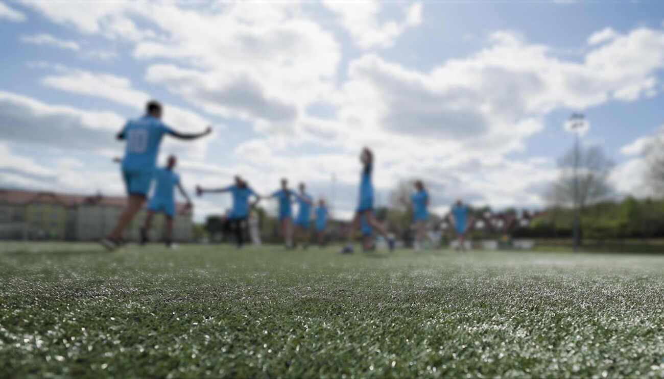 The children playing at the Polish Football Championship for Children from Orphanages AFP transportation  