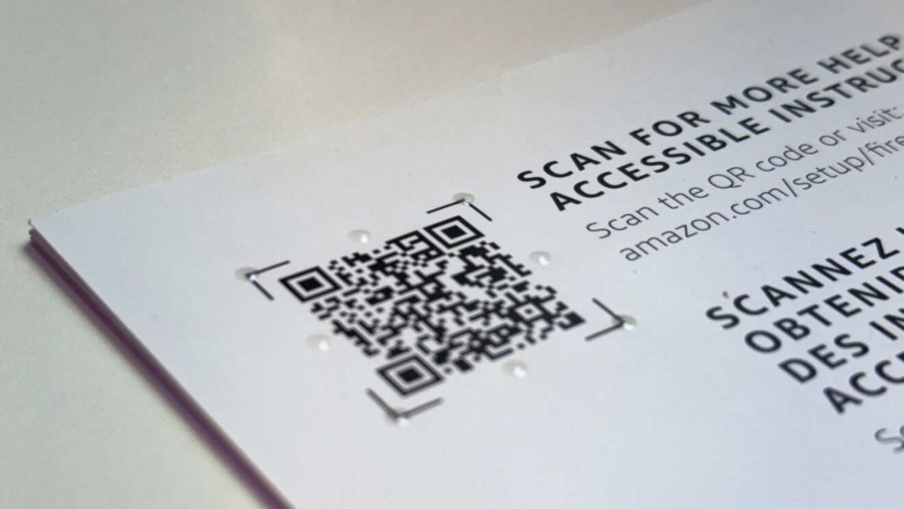 QR code on document for accessible instructions