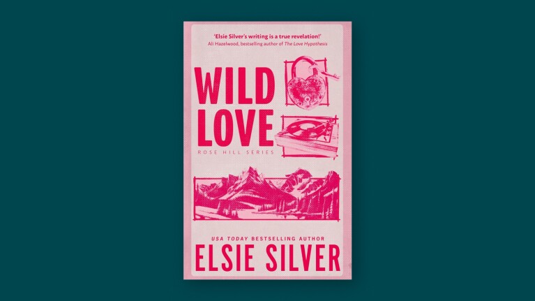Book cover: Wild Love by Elsie Silver, pink design with mountain landscape