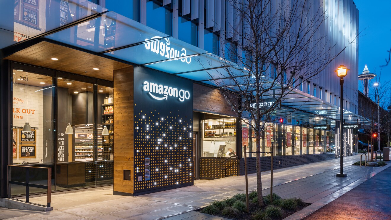 Amazon Go store exterior and details