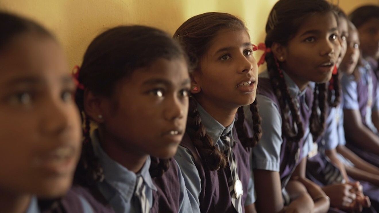 Kids in a school in Bastar