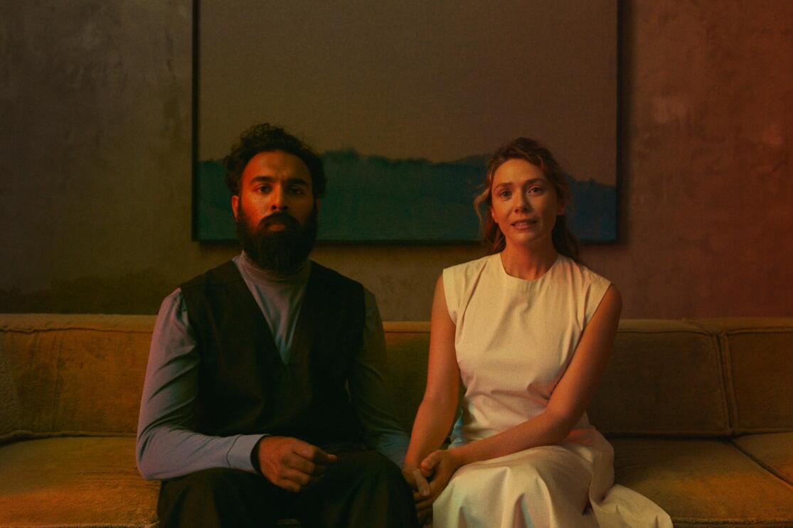 Himesh Patel and Elizabeth Olsen in movie The Assessment