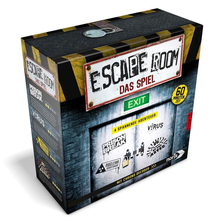 Abbildung des Spiels Escape Room von Noris, erhältlich auf Amazon.de.