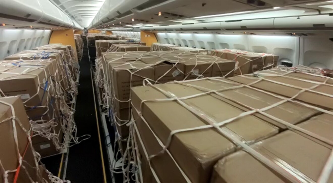 Amazon's disaster relief and response team prepared a shipment set for Nepal in response to a 1200% increase in COVID-19 positive cases.