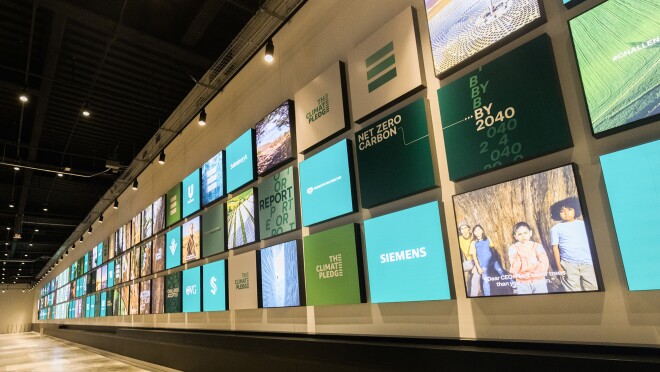 从新的气候承诺舞台场景