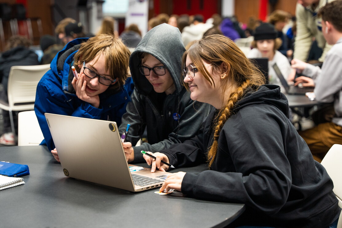 Students participate in coding workshop at Your Voice is Power launch event