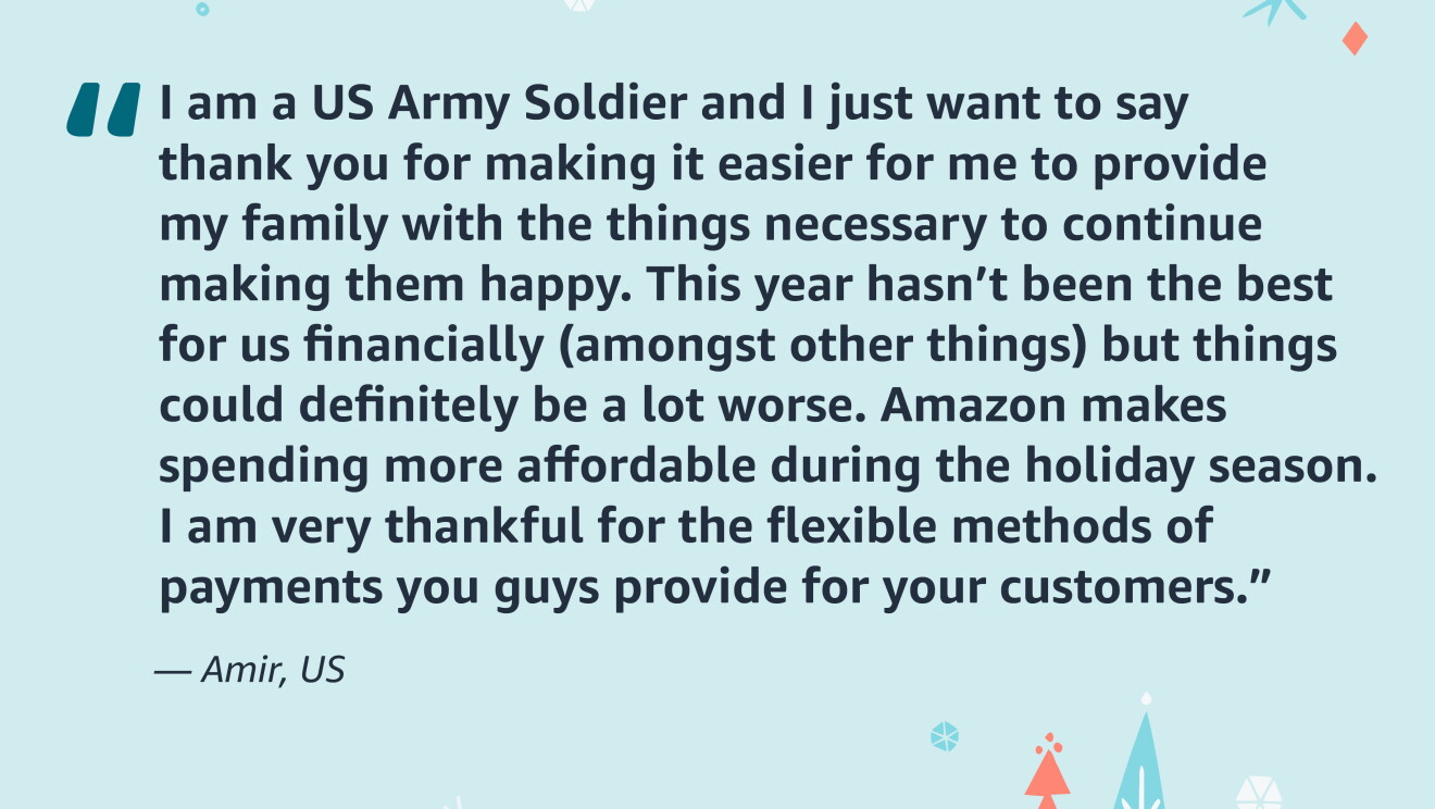 An image showing a quote from an Amazon customer.