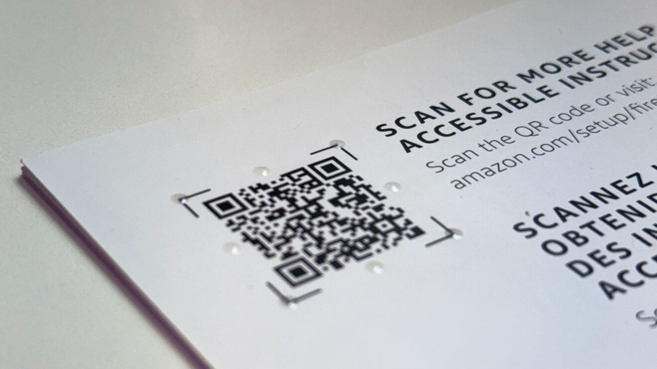 QR code on document for accessible instructions