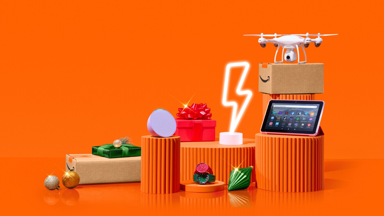 Image que presente une sélection de produits des soldes du Black Friday d'Amazon