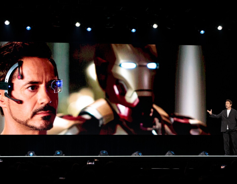 Robert Downey Jr. on stage at re:MARS