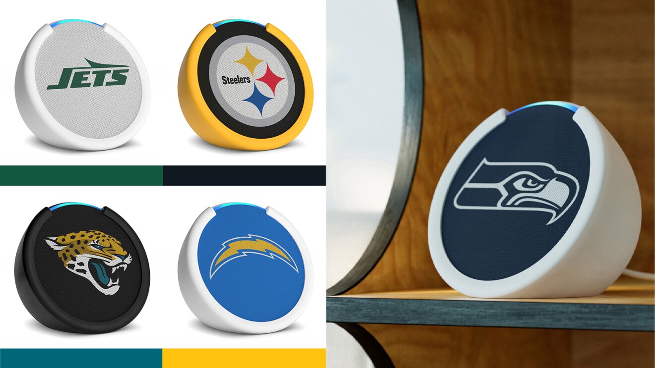 NFL-themed Amazon Echo Pop devices