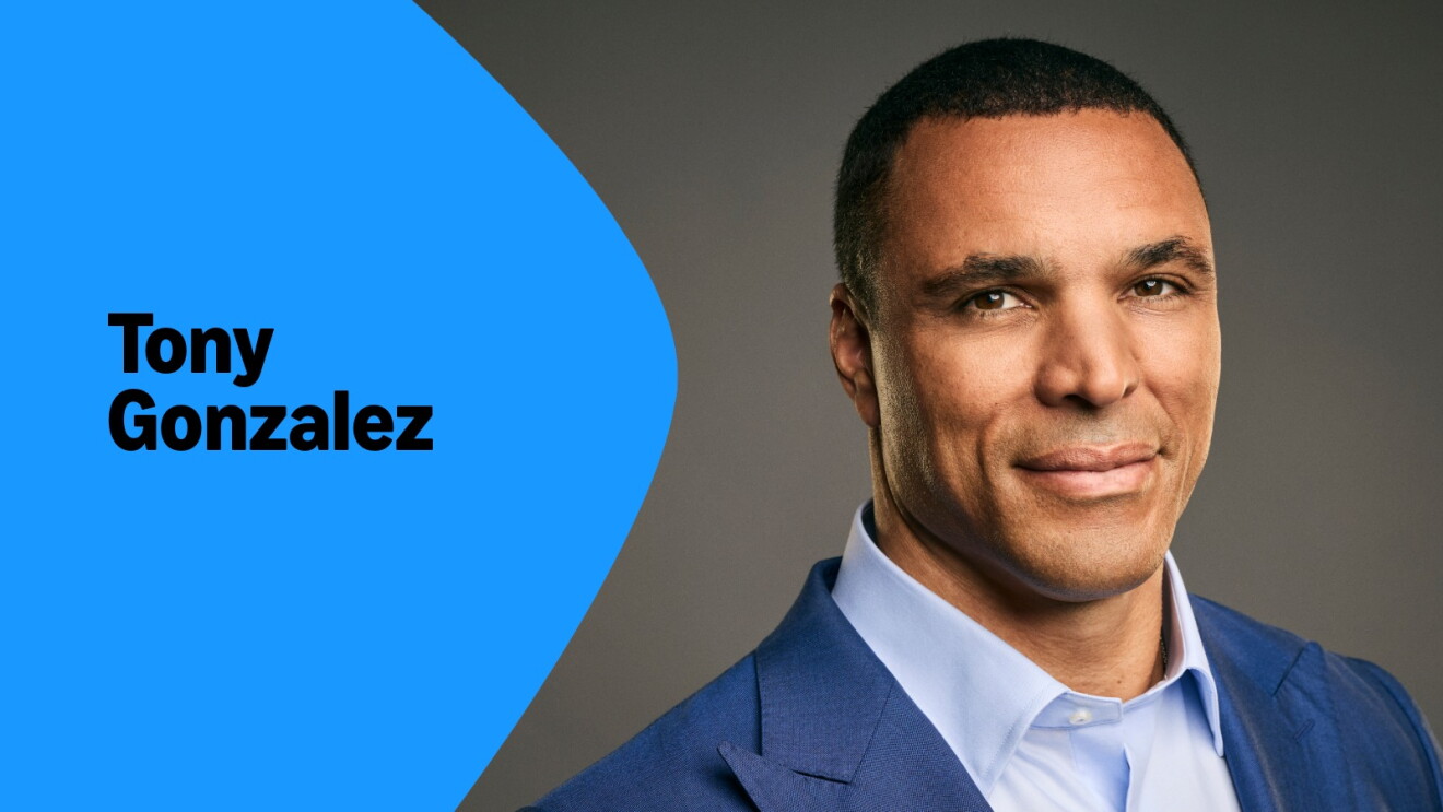 Headshot of Tony Gonzalez for Prime Video's Thursday Night Football broadcast team.