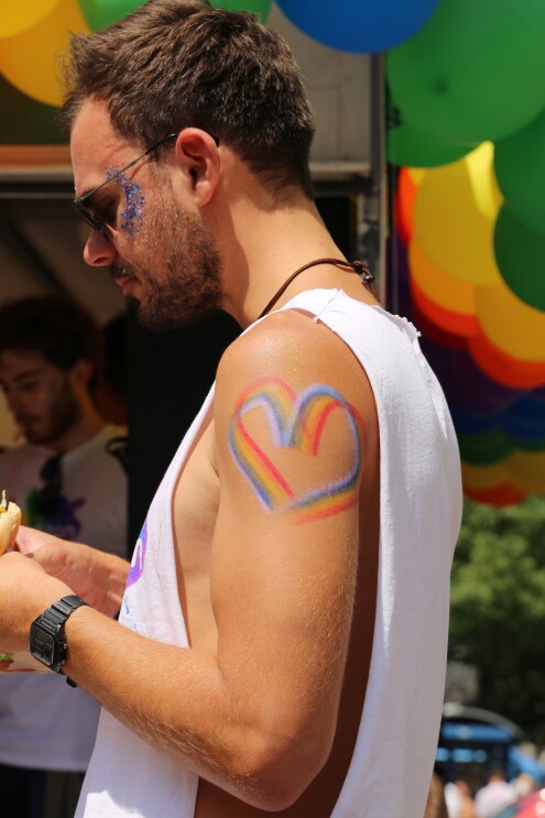 Amazon Mitarbeiter beim Christopher Street Day in München.