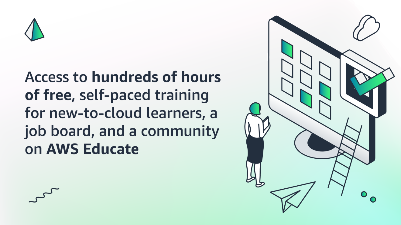 A graphic explaining the AWS cloud training goal