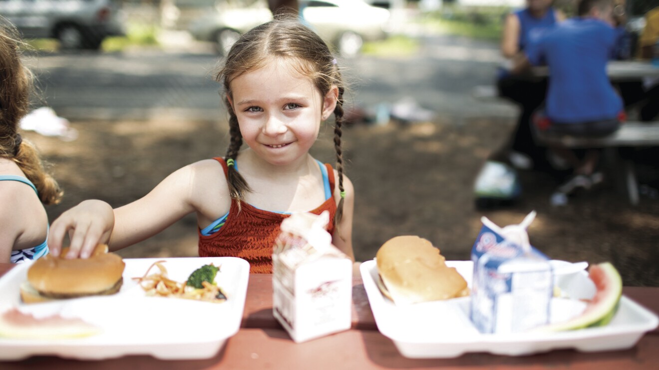 No Kid Hungry - kids in a school setting eating
