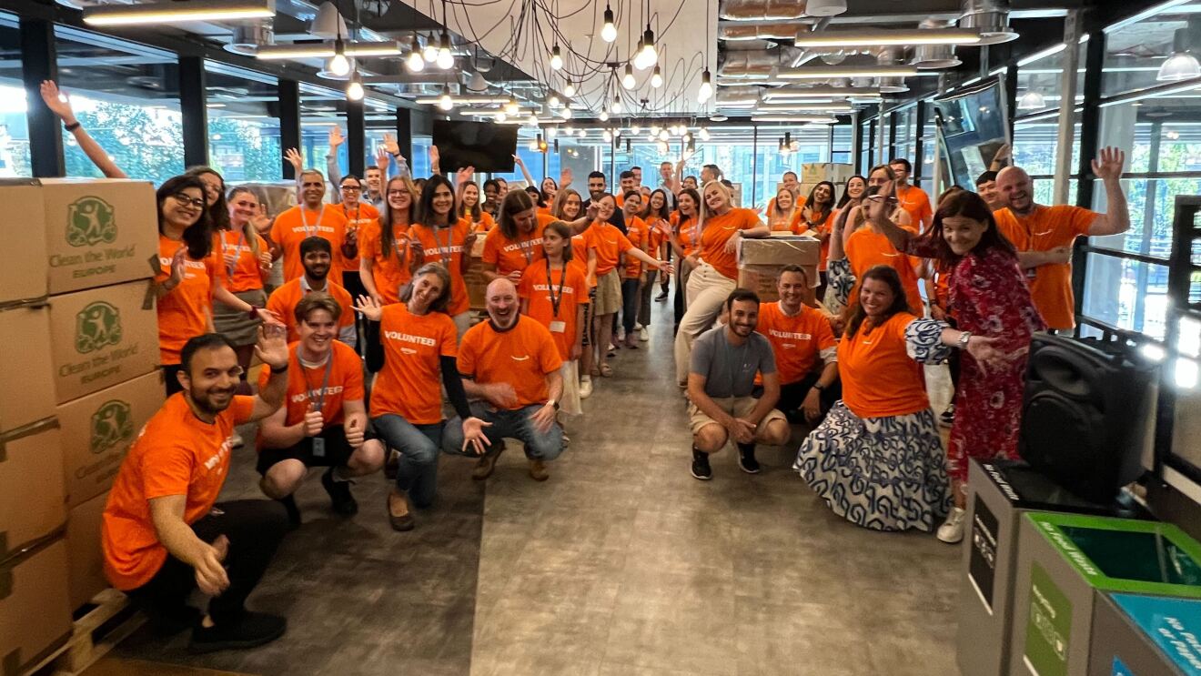 Volunteers at Amazon take part in Global Month of Volunteering