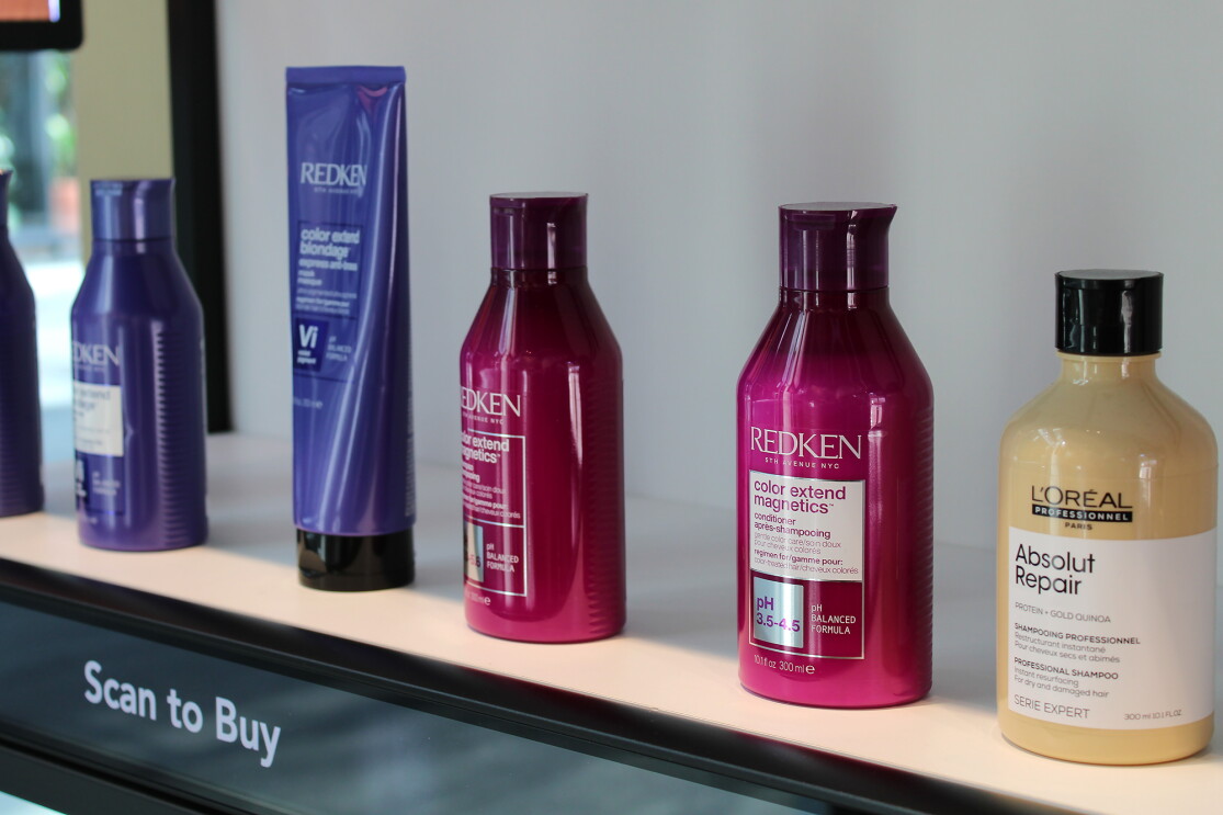 Amazon Salon products on shelves 