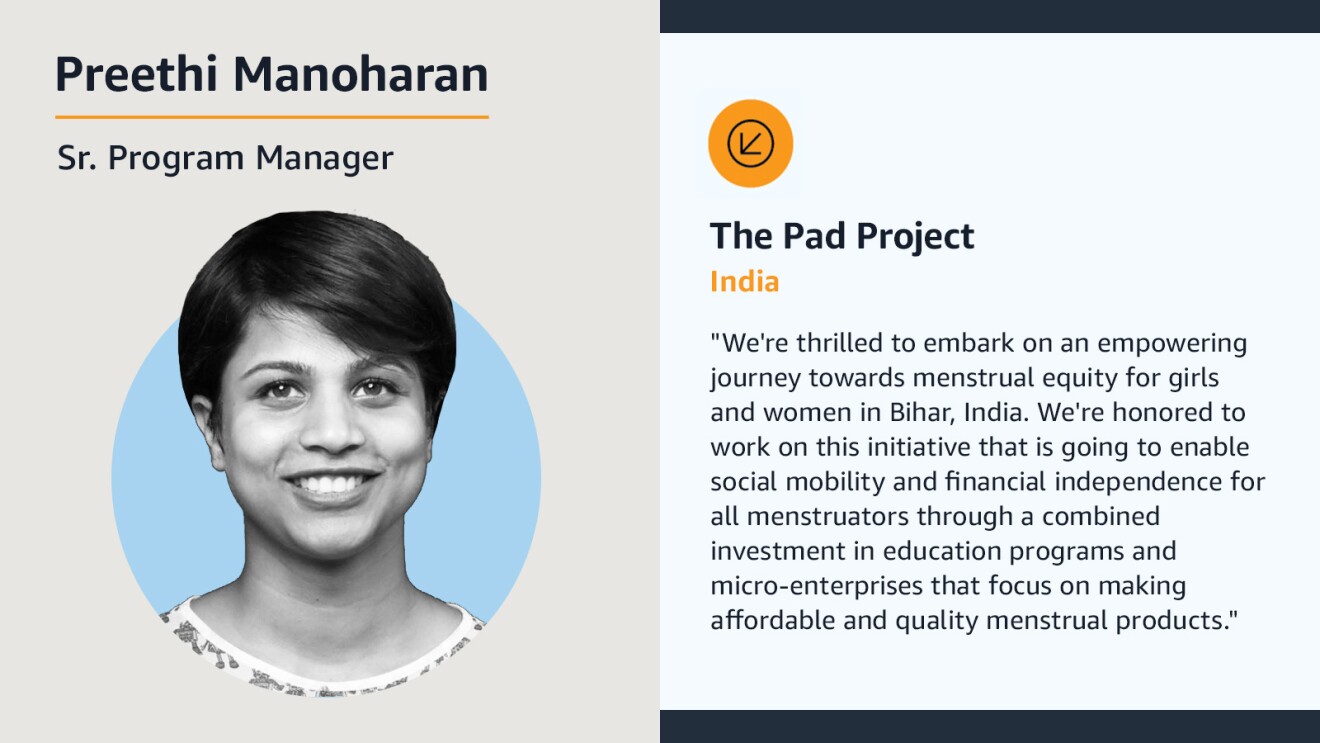 One of the employees working with AWS to support a charity of their choice.