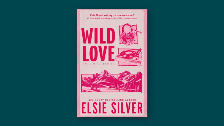 Book cover: Wild Love by Elsie Silver, pink design with mountain landscape