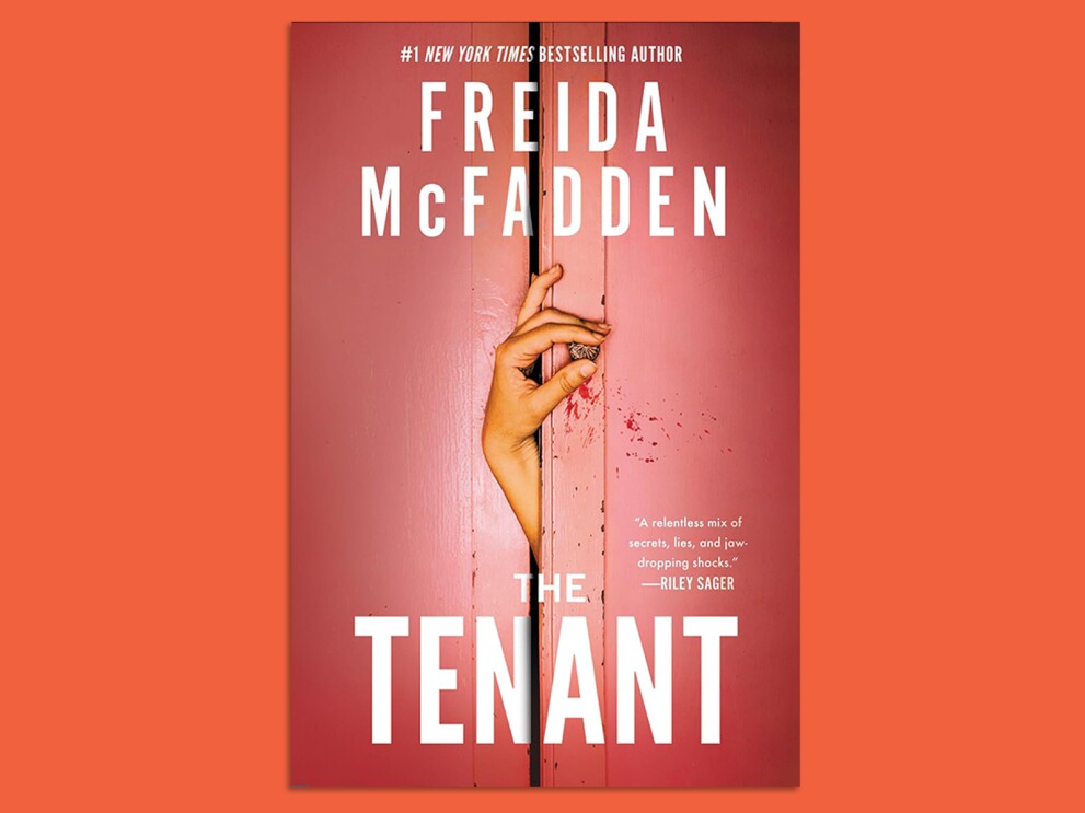 The Tenant by bestselling author Freida McFadden, suspenseful book cover