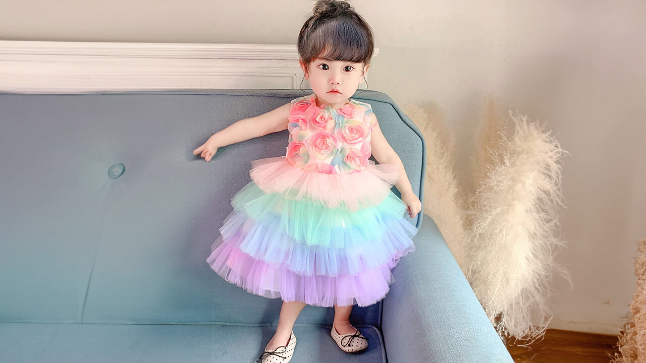 Hopscotch Baby Girl's Flare Long Dress