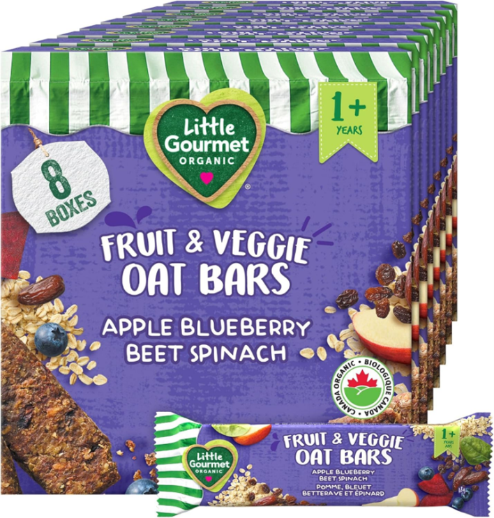 Little Gourmet Organic fruit & veggie oat bars package 