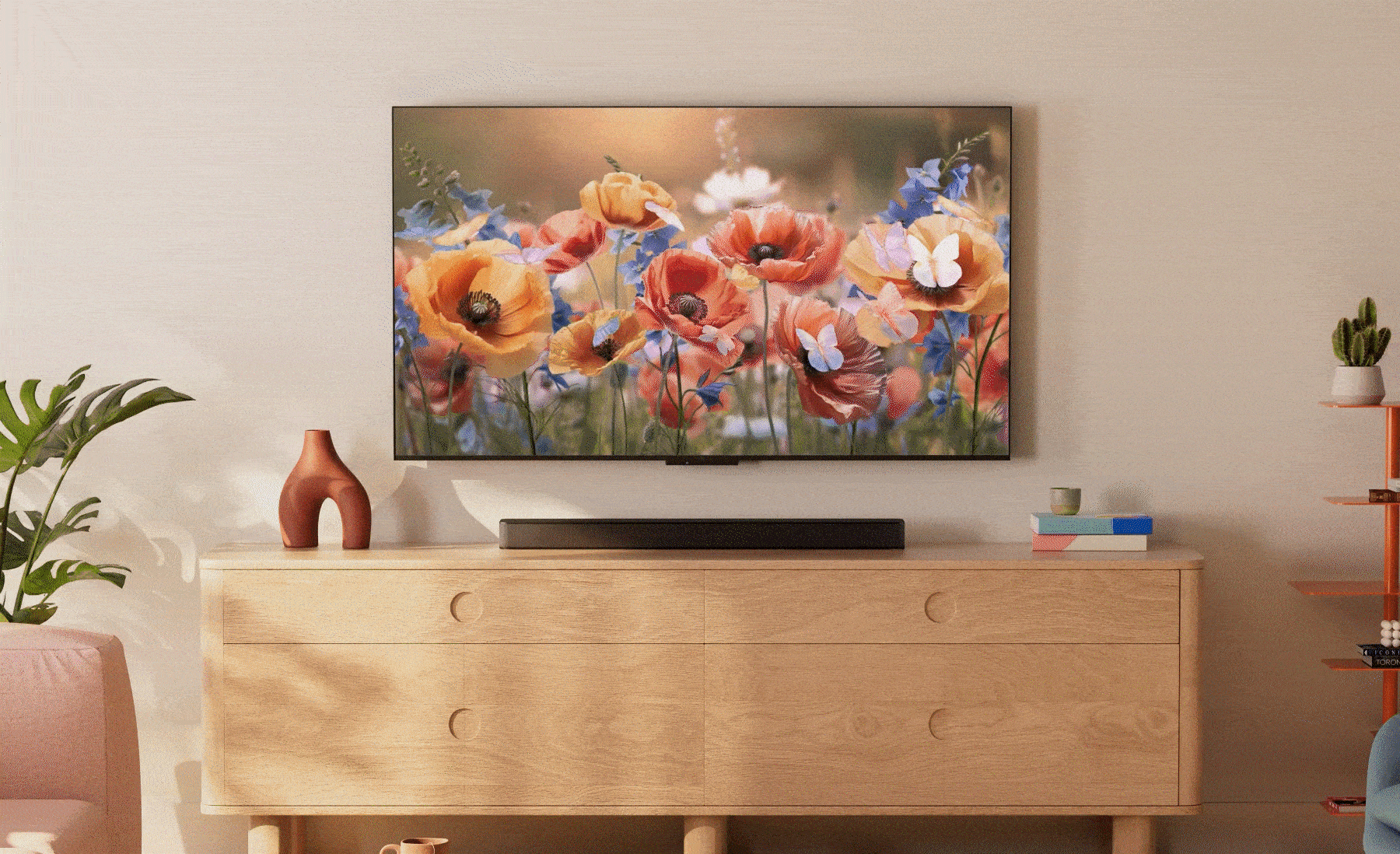 Fire TV Screensaver Features Colorful Butterfly and flowers Animation