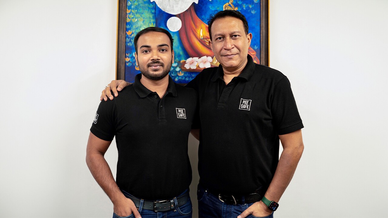 Pee Safe co-founders Vikas Bagaria and Rithish Kumar