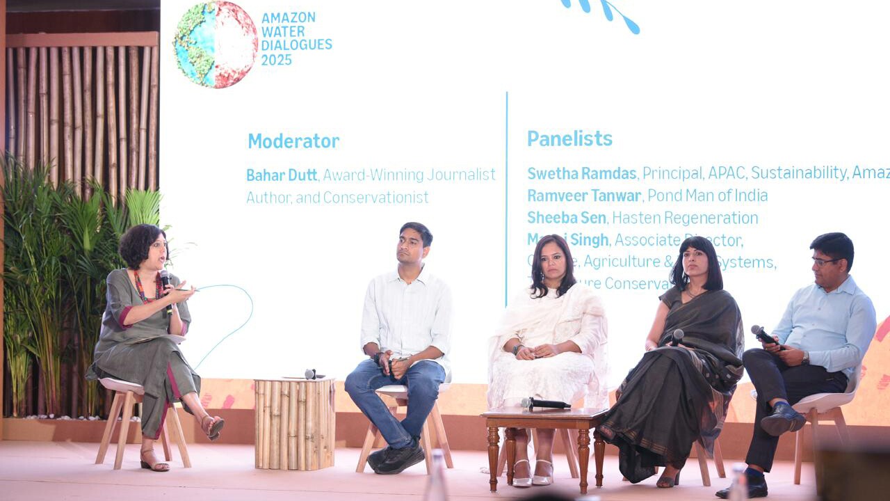 Panel discussion at Amazon Water Dialogues 2025 event