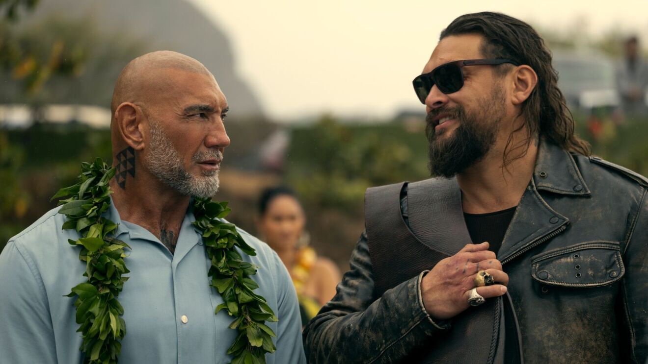Dave Bautista and Jason Momoa in The Wrecking Crew